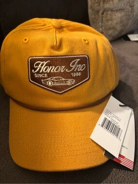Honor Inc Yellow Embroidered Patch Cap